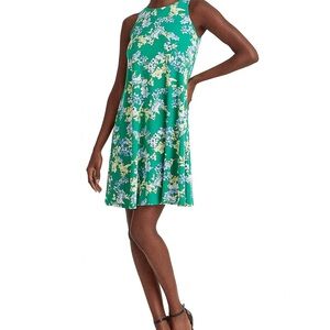 Ralph Lauren Green Floral Mini Dress